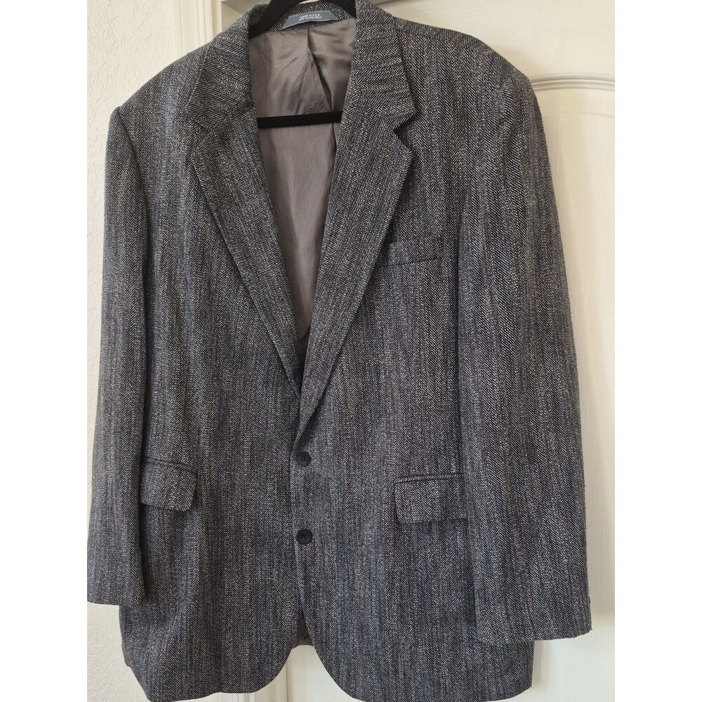 Hagger Imperial Vintage Multi Color 100% Wool Two Button Blazer Sz 46L - Picture 6 of 15